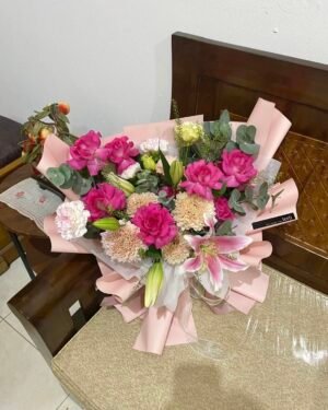 Adorable Pink Medium With Lily