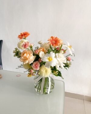 Peachy Clear Vase
